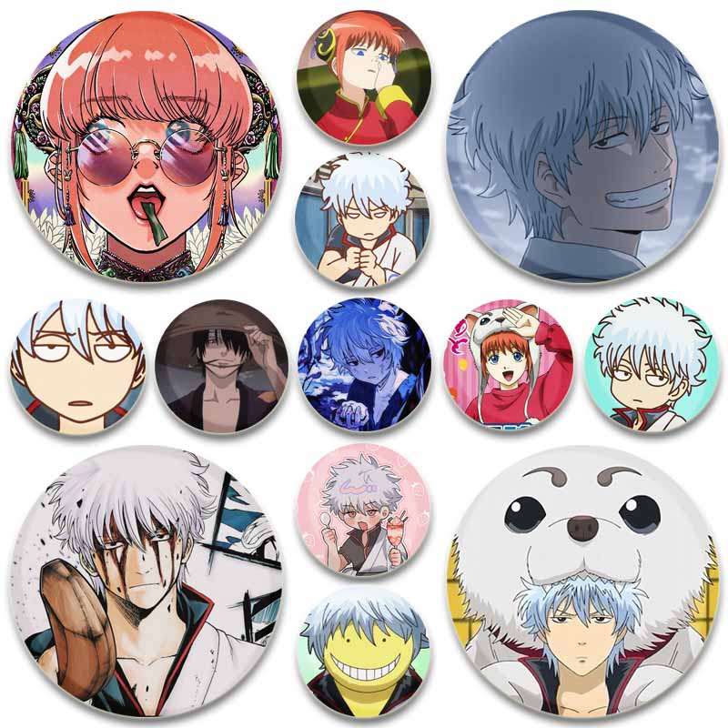 Anime Merchandise Bag - Anime Gintama Brooches Sakata Gintoki/Kagura/Shimura Shinpachi