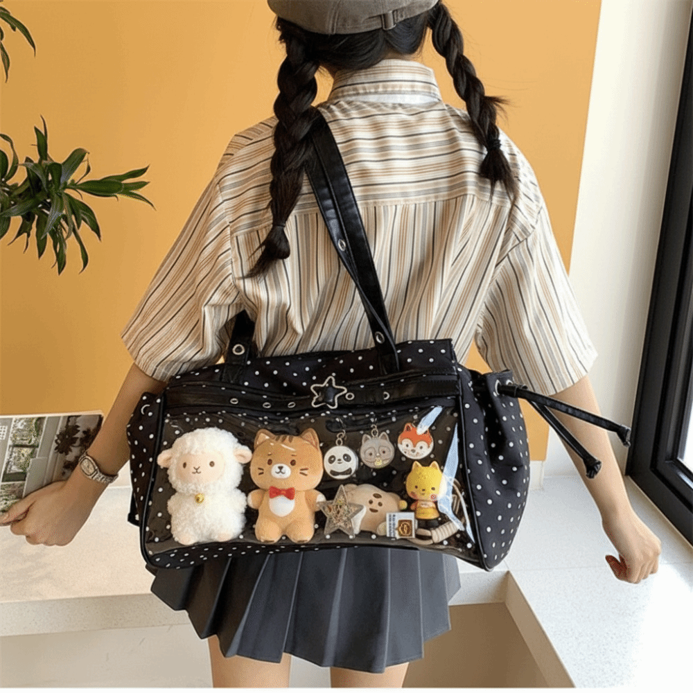 Harajuku Polka Dot Itabag Y2K  - Anime Merchandise For Men ulasan dan harga