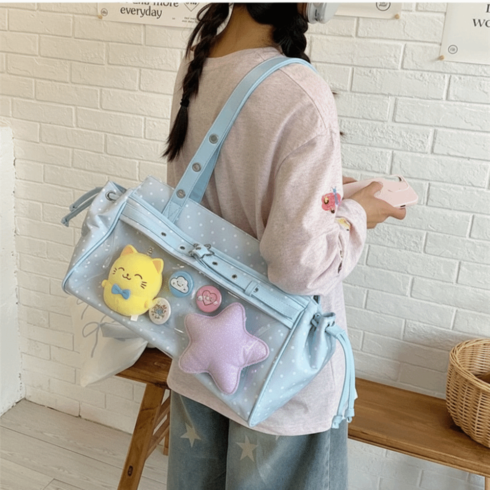 Harajuku Polka Dot Itabag Y2K  - Anime Merchandise For Men ulasan dan harga