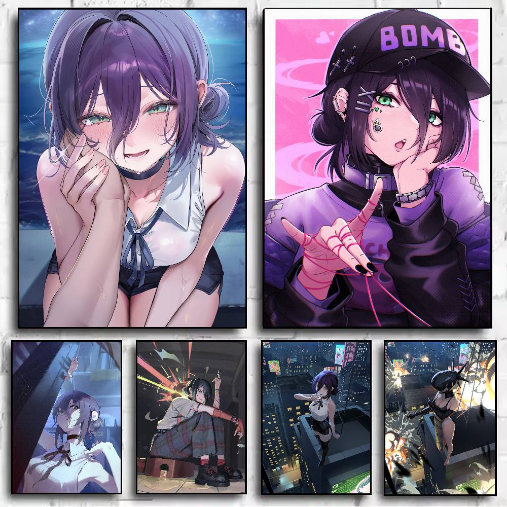 COOL Hot Girl Reze Anime Poste - Anime Merchandise Posters ulasan dan harga