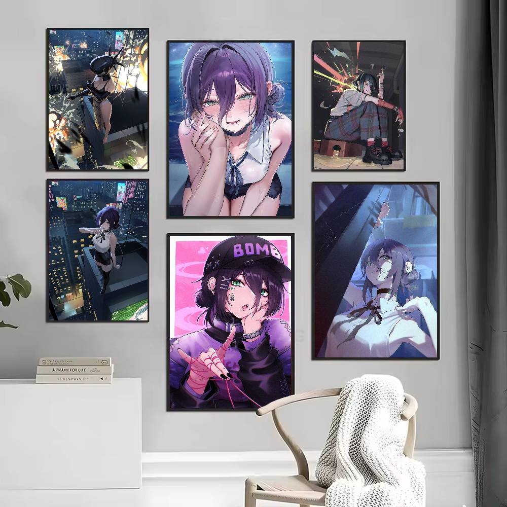 COOL Hot Girl Reze Anime Poste - Anime Merchandise Posters ulasan dan harga