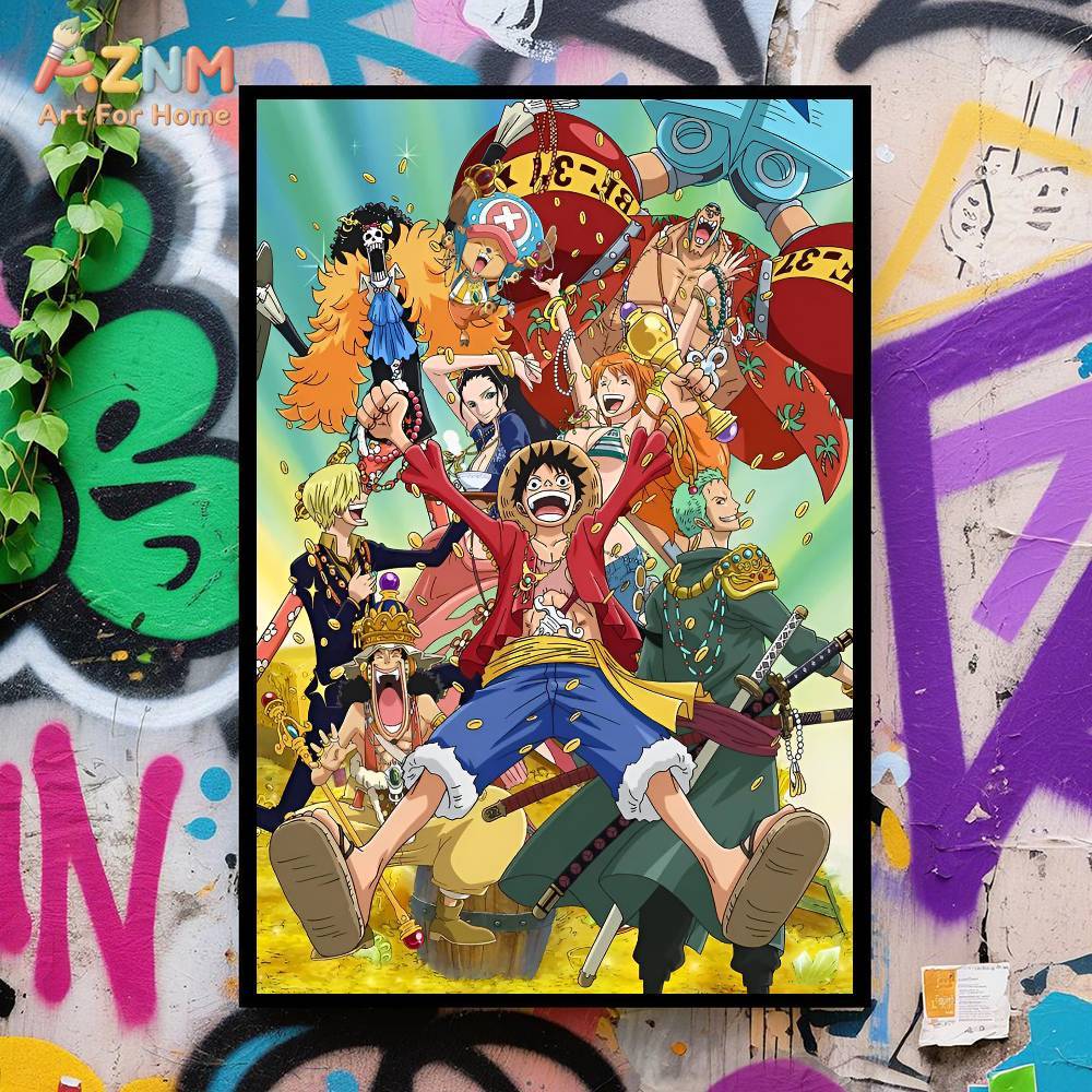 AZNM One Piece Unframed Canvas - Anime Merchandise Posters ulasan dan harga