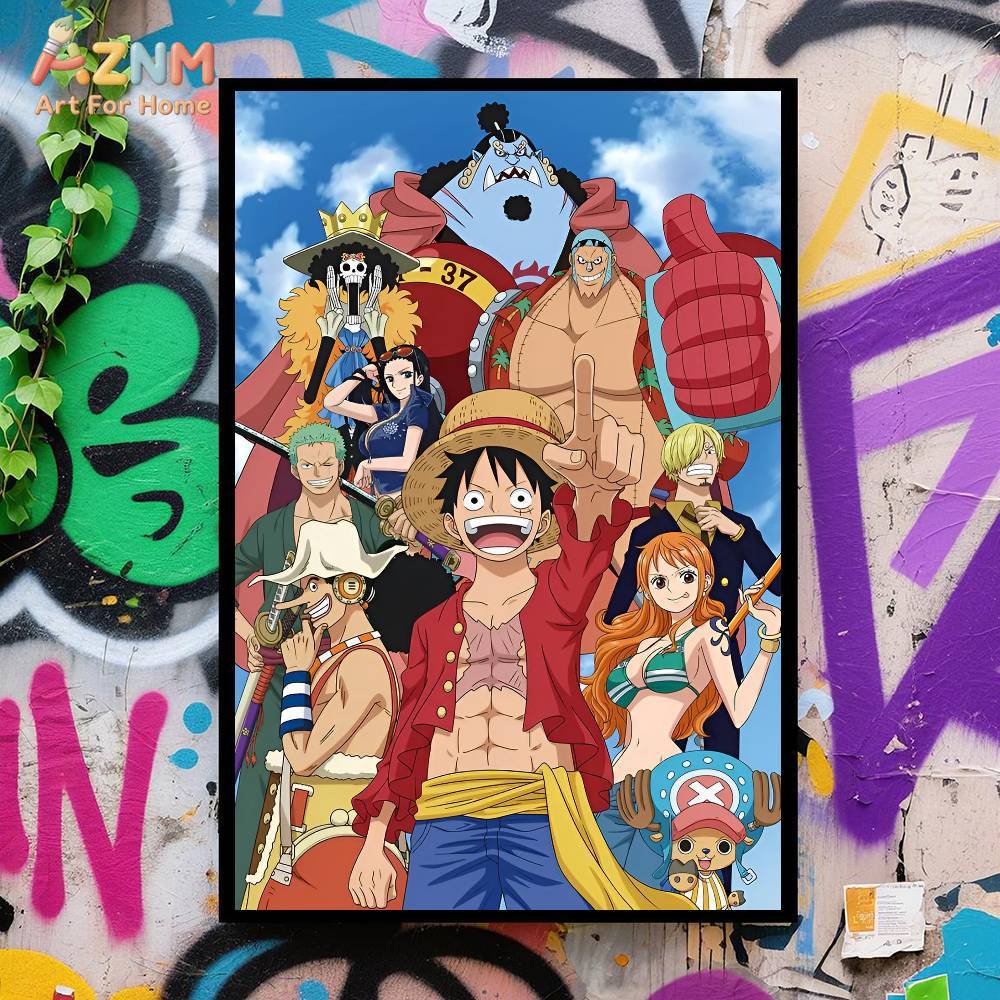 AZNM One Piece Unframed Canvas - Anime Merchandise Posters ulasan dan harga