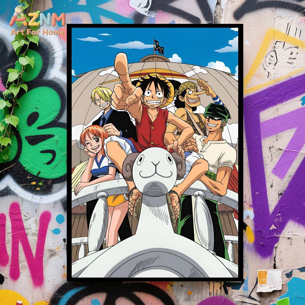 AZNM One Piece Unframed Canvas - Anime Merchandise Posters ulasan dan harga