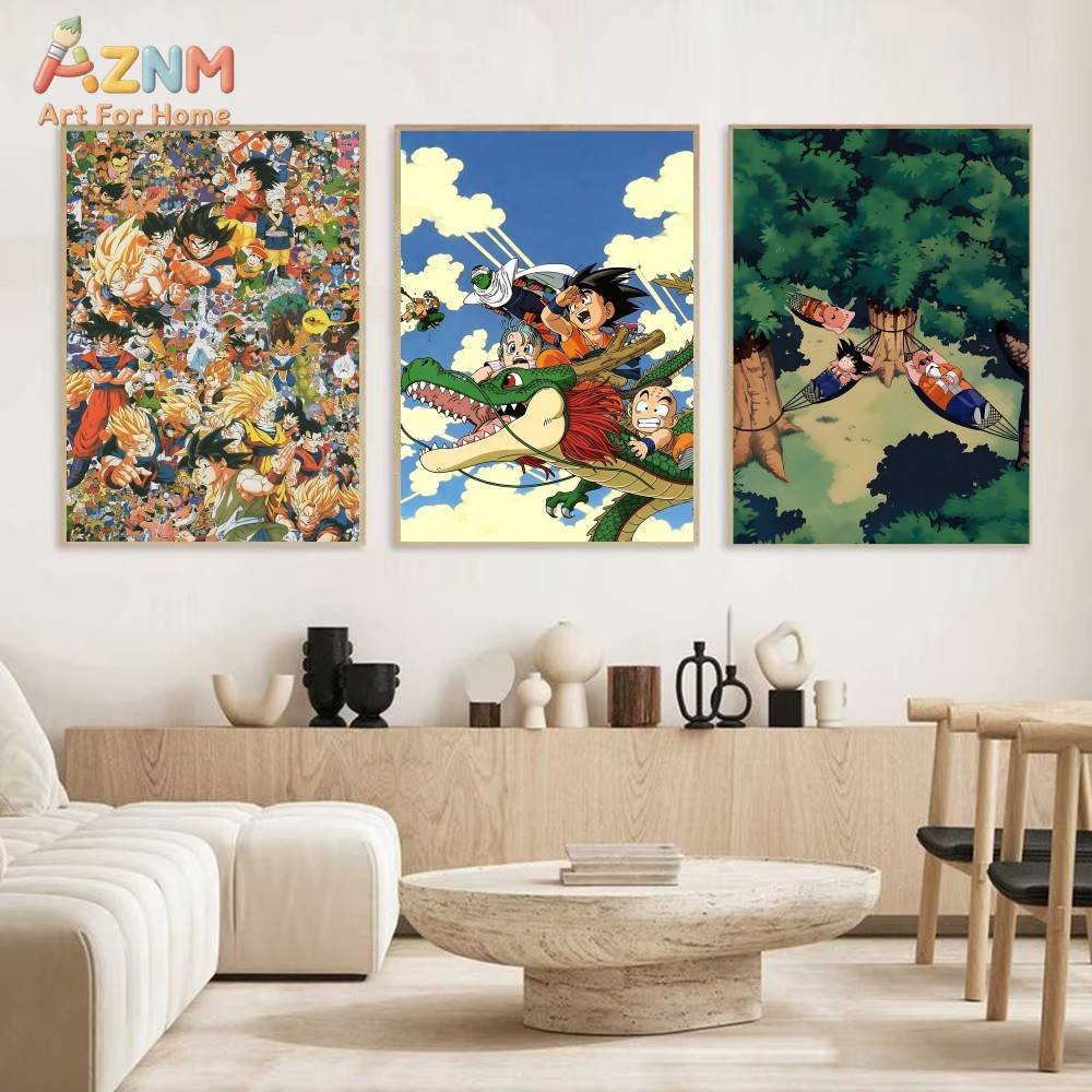 AZNM Dragon Ball Z Unframed Ca - Anime Merchandise Posters ulasan dan harga