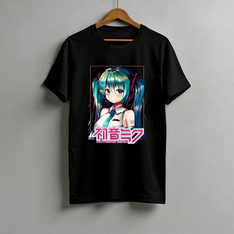 2026  Kawaii Miku T-Shirt Cute - Anime Merchandise For Women ulasan dan harga