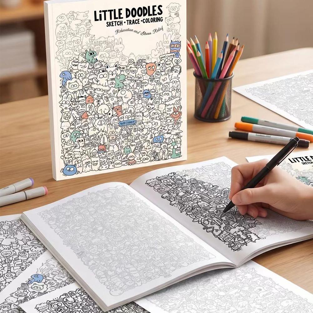 Little Doodles Coloring Book P - Art Book Illustration ulasan dan harga