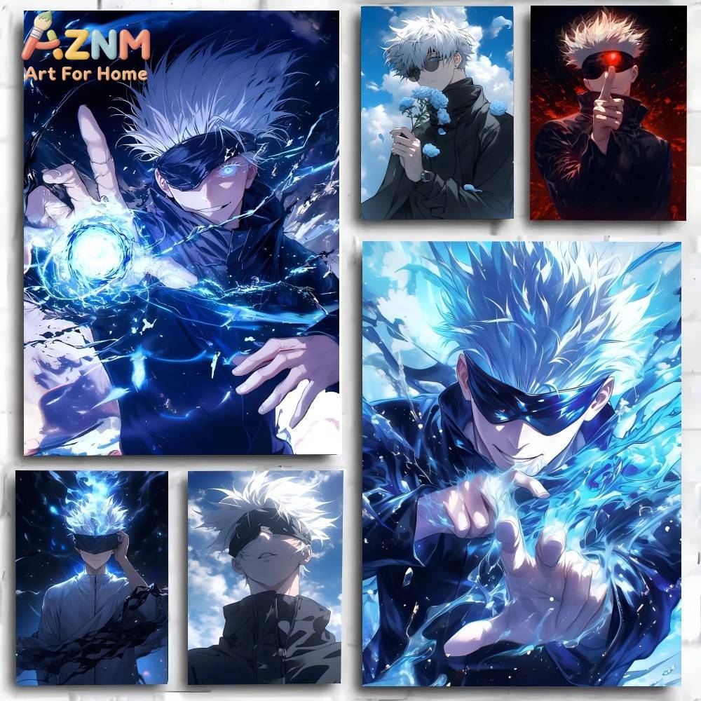 AZNM Jujutsu Kaisen Gojo Sator - Anime Merchandise Posters ulasan dan harga