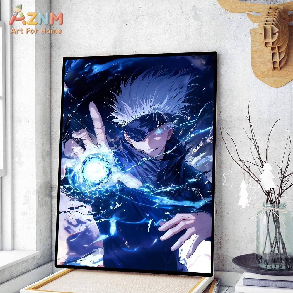 AZNM Jujutsu Kaisen Gojo Sator - Anime Merchandise Posters ulasan dan harga