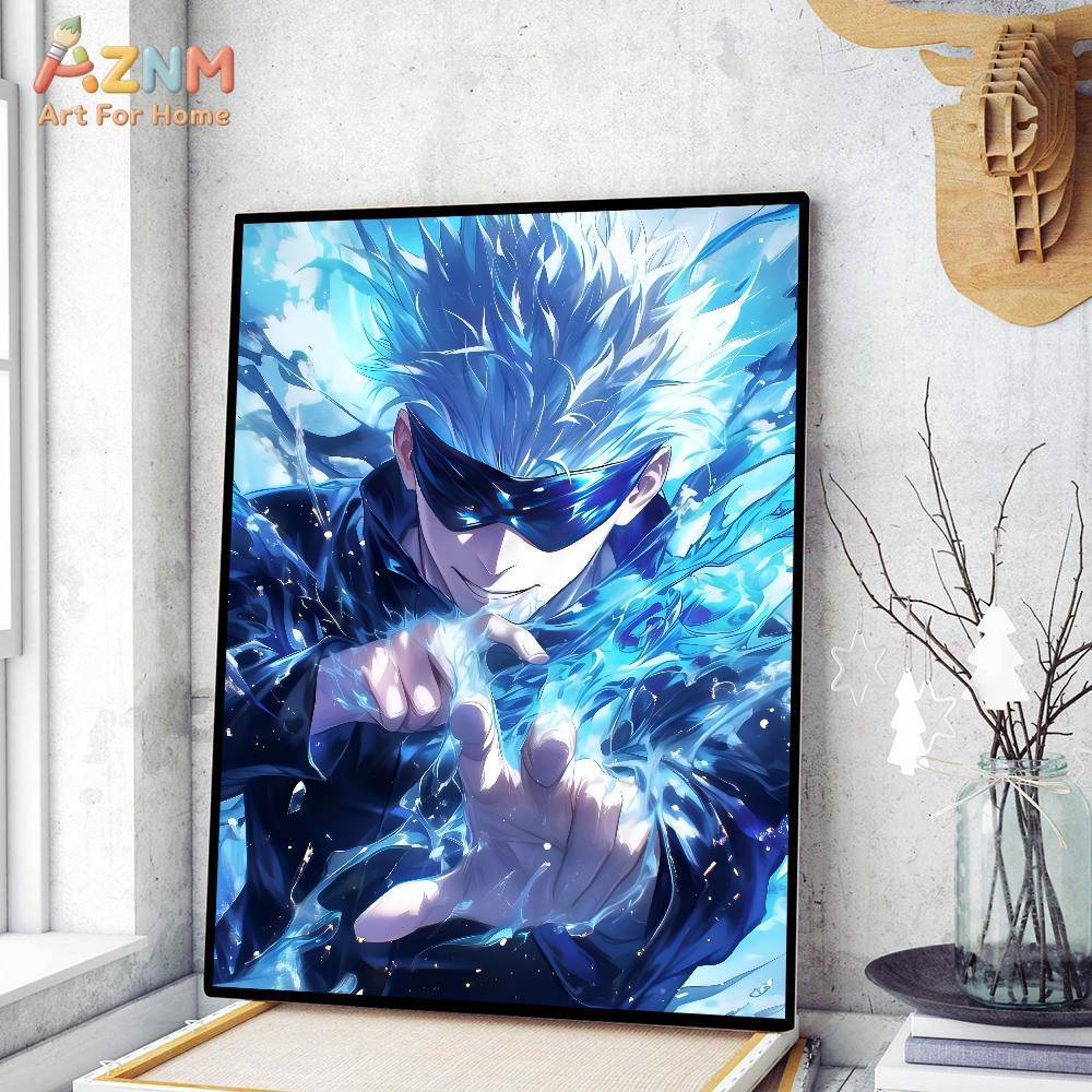 AZNM Jujutsu Kaisen Gojo Sator - Anime Merchandise Posters ulasan dan harga