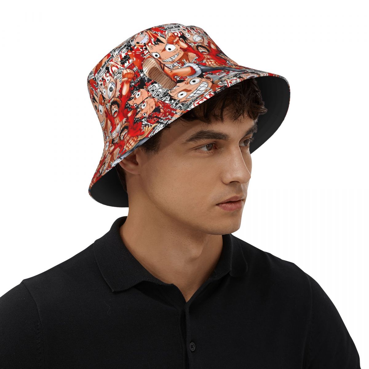 Anime One Piece Luffy Bucket H - Anime Merchandise For Men ulasan dan harga