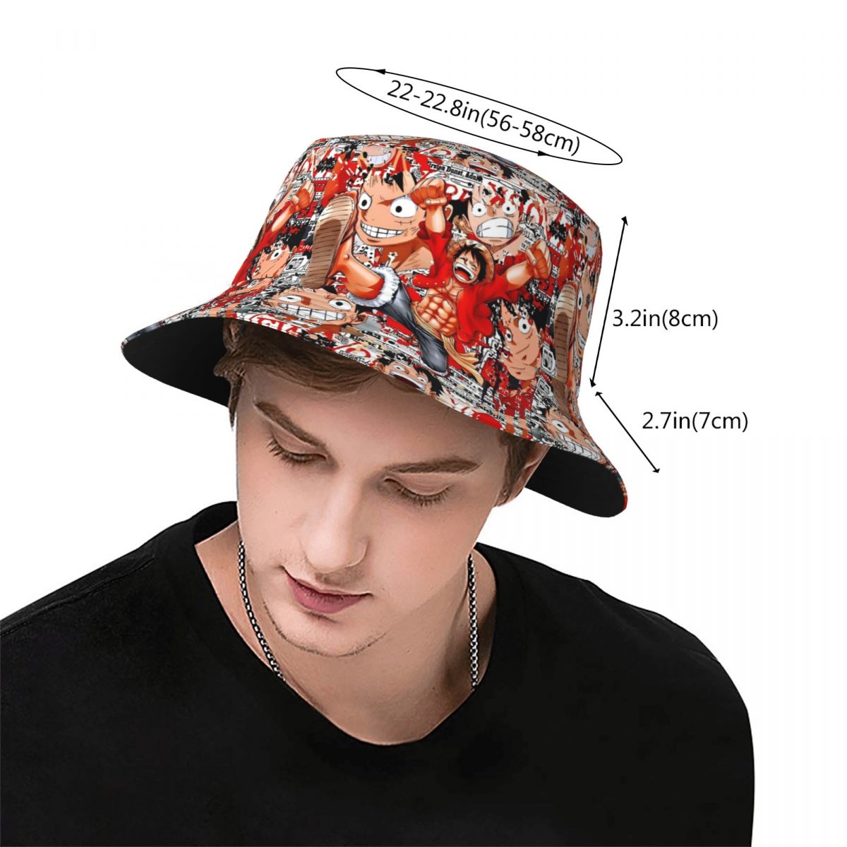 Anime One Piece Luffy Bucket H - Anime Merchandise For Men ulasan dan harga